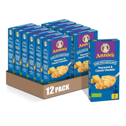 Annie's Homegrown Macaroni au Fromage Classique, 170g (Paquet de 12)