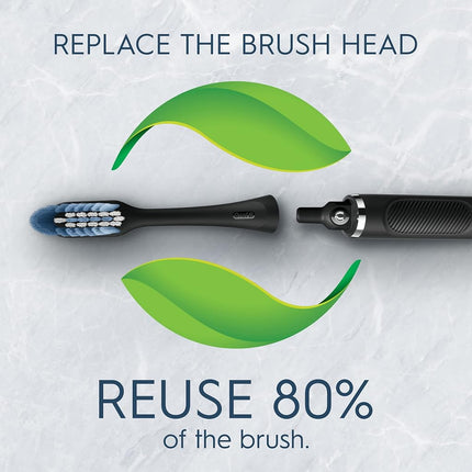 Oral-B Clic Toothbrush, Chrome White, with 1 Bonus Replacement Brush Head and Magnetic Toothbrush Holder