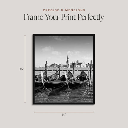 Americanflat 14x16 Picture Frame with Polished Plexiglass - Streamline Collection - Thin Border Picture Frame for Wall Display - Hanging Hardware Included - Black