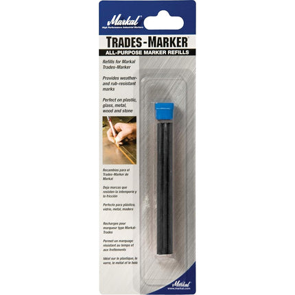 Markal 96044 Trades Marker Refill Pack (6 Refills), Black