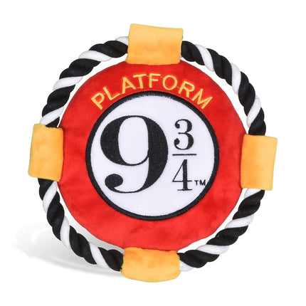 Harry Potter: 9 3/4 Platform Frisbee Pet Toy | Frisbee for Dogs in Harry Potter Themed Design | Harry Potter Dog Toy Platform 9 3/4 Rope Frisbee Toy for Dogs