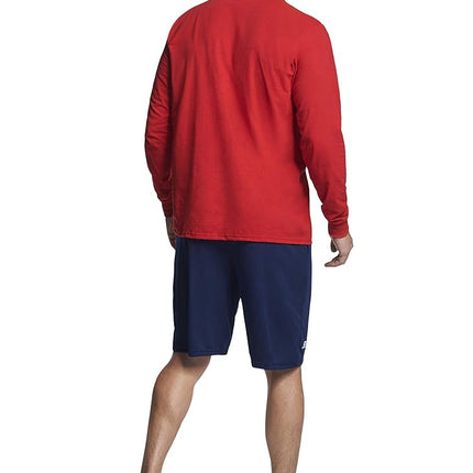 Russell Athletic Men's Dri-Power Long Sleeve Tees, Moisture Wicking, Odor Protection, UPF 30+ T-Shirt, True Red, Medium