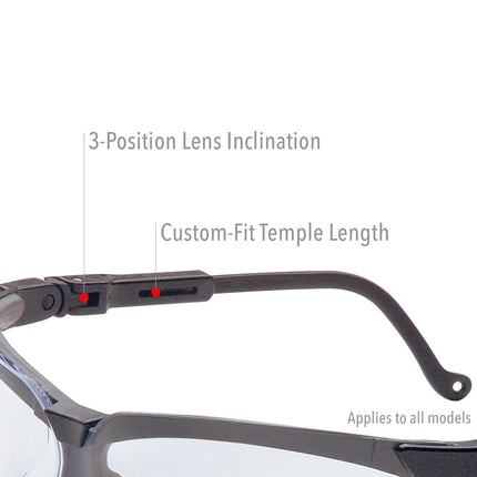 UVEX by Honeywell Genesis Safety Glasses with Uvextreme Anti-Fog Coating
