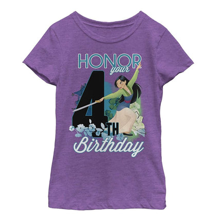 T-shirt Disney Fille Mulan Quatre Ans, Pur Berry, Très Petit