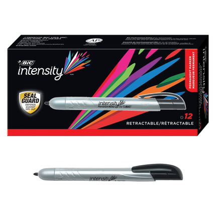 BIC PMR11BK Marking Retractable Permanent Marker, 