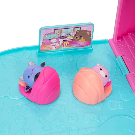 Squish-a-longs by Original Squishmallows Party Pack On-the-Go Playset - Series 1 - Three 1-Inch Mini-Squish with 9 Furnishings - Collect, Trade, & Play