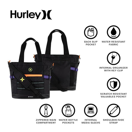 Bolso Hurley unisex, negro/rojo