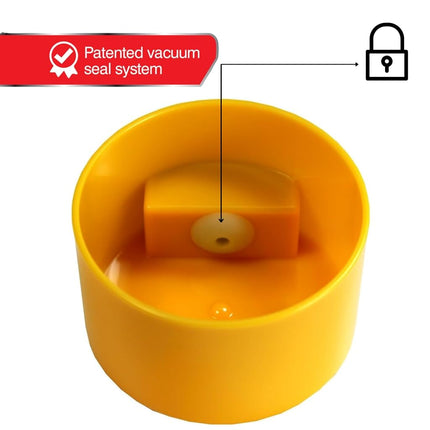 TIGHTPAC MINIVAC - 10g to 30 Grams Airtight Multi-Use Vacuum Seal Portable Storage Container for Dry Goods, Food, and Herbs - Yellow Cap & Black Body