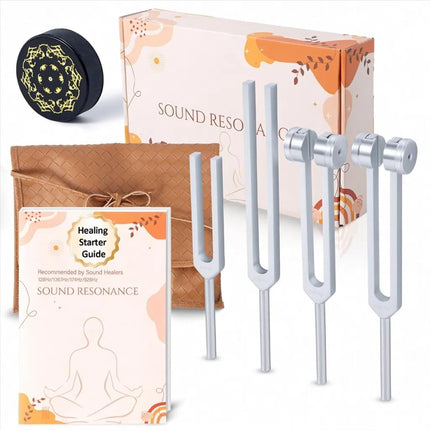 Tuning Forks for Healing Set, Including Four Frequ