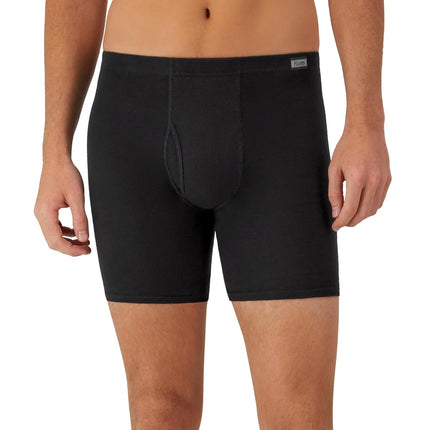 Hanes Ropa interior de hombre paquete de calzoncillos tipo bóxer, calzoncillo tipo bóxer de algodón ComfortSoft para hombre, transpirable que absorbe la humedad, paquete múltiple, surtido - Paquete de 6, Pequeño