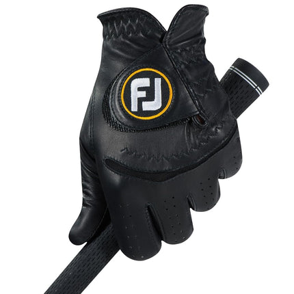 Footjoy Men's StaSof Golf Glove, Black, Medium, Worn on Left Hand