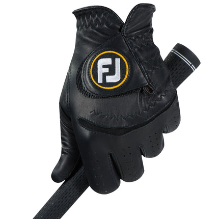 Footjoy Men's StaSof Golf Glove, Black, Medium, Worn on Left Hand