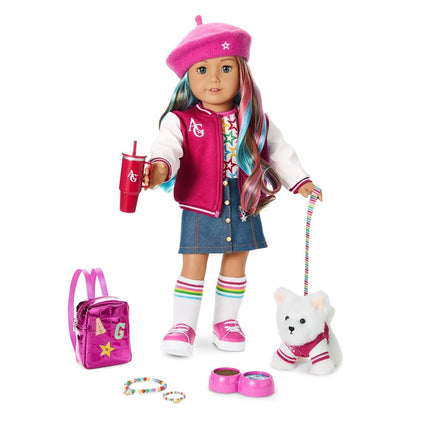 American Girl, Truly Me 18-inch Doll #101 with Gray Eyes, Wavy Caramel Hair, Light-to-Medium Skin, for Ages 6+