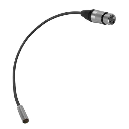 KONDOR BLUE | 16" Mini XLR to XLR Cable for BMPCC 6K Pro/C70 Camera | Nylon Braided, & Ultra-Durable with Reinforced Connectors | Black