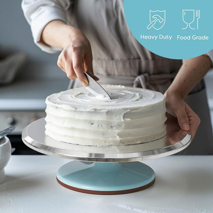 Kootek Aluminium Alloy Revolving Cake Stand 12 Inch Rotating Cake Turntable for Cake, Cupcake Decorating Supplies