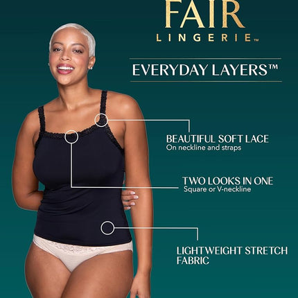 Vanity Fair Women's Perfect Lace Spincami Camisole 17166, Star White, Large