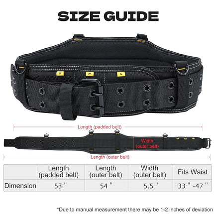 MELOTOUGH Carpenters Tool Belt with Suspenders Professional Tool Belt Combo Organizer With Tool Pouch Suspenders with 32 Pockets and Loops fits 33"-47"Waist for Electrican/Contractor/Technican(Yellow)