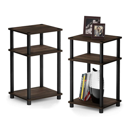 Furinno JUST Set of 2, 3-Tier Tool-Free Bedside Ta