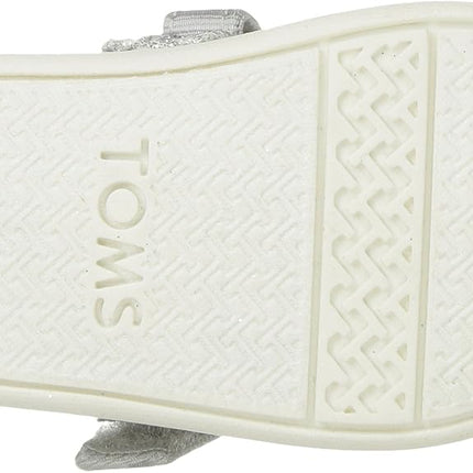 TOMS Girl's Mary Jane Flat, Silver, 1.5 UK Child