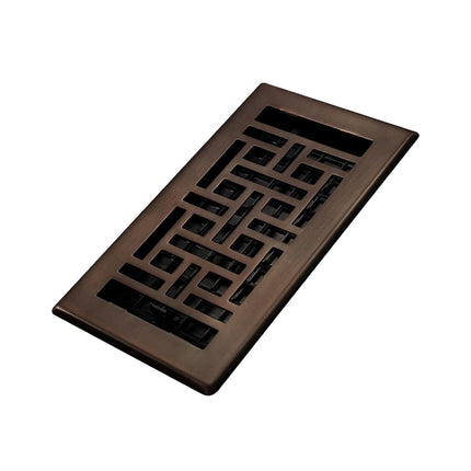 Decor Grates AJH408-RB Oriental Floor Register, 4"