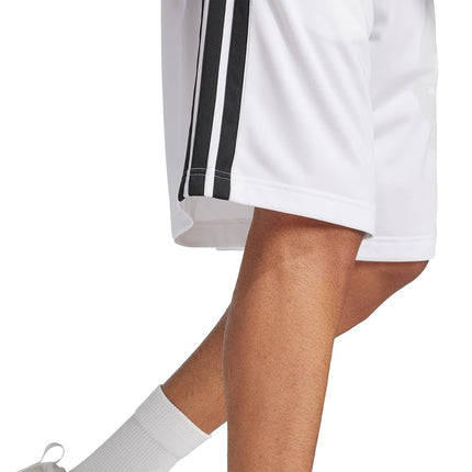 adidas Men's 3-Stripes Tricot Shorts, White, X-Small