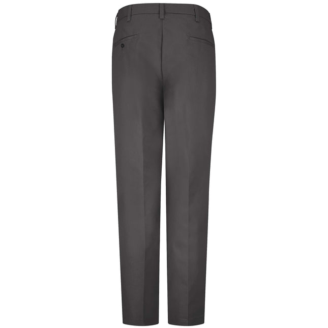 Red Kap Men's Pleated Twill Slacks, Charcoal, 34x30
