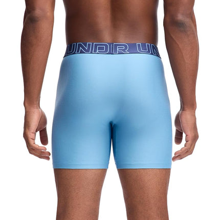 Under Armour Men's Multi-Pack Standard Tech 6" Inseam Boxer Brief, Blue Smoke, 3XL