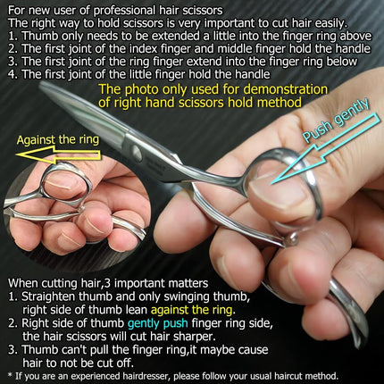 Kinsaro Barber Scissors Hair Scissors Hair Shears Professional Haircut Scissors 6 Inch Japan 440c Shears