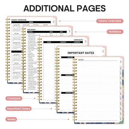 Taja Planner 2026-2027, Jul 2026-Jun 2027 Monthly & Weekly Calendar Planner