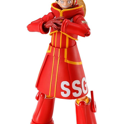TAMASHII NATIONS S.H. Figuarts One Piece Monkey D. Luffy - Miraishima Egg Head - Approx. 5.9 inches (150 mm), PVC & ABS Pre-Painted Action Figure