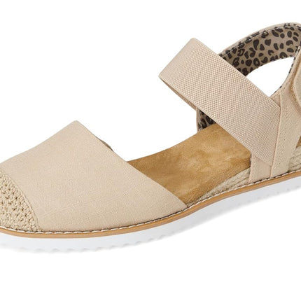 Skechers Women's Desert Kiss-Sun Shining Ballerines, Naturel, 2 UK