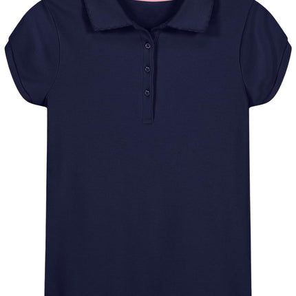 Nautica Girls' School Uniform Short Sleeve Polo Sh