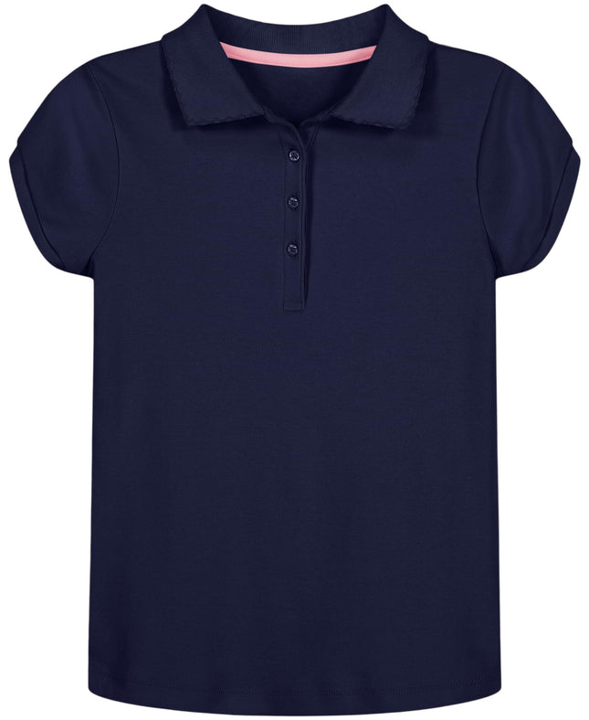 Nautica Girls' School Uniform Short Sleeve Polo Sh