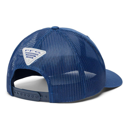 Columbia Unisex PFG Logo Mesh Snap Back, Snap Back Cap, Carbon, One Size