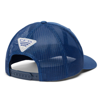 Columbia Unisex PFG Logo Mesh Snap Back, Snap Back Cap, Carbon, One Size