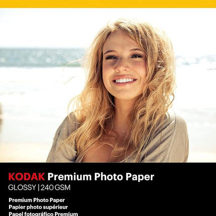 Kodak photo paper 4 x 6 glossy, 100 count 66 lb - 240 g/m (41175-9891181)