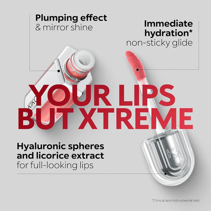 KIKO Milano 3D Hydra Xtreme Lipgloss 04, Moisturising Lip Gloss With Extreme 3D-Volume Effect