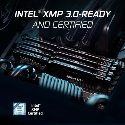 Kingston FURY Beast Black DDR5 16GB 6800MT/s CL34 DIMM Desktop Gaming Memory Single Module AMD EXPO and Intel XMP - KF568C34BBE-16