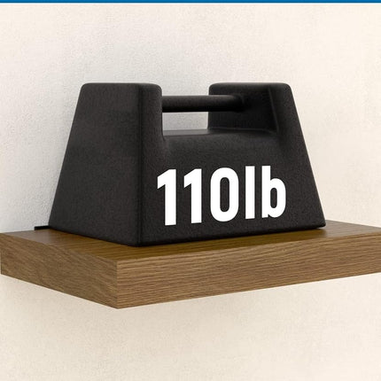 LEOPO 12 Pack-6 inch Floating Shelf Bracket, Hidden Brackets for Wood Shelf, Black