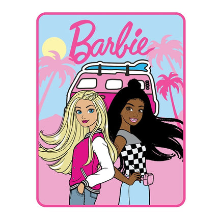 Franco Kids Bedding Super Soft Micro Raschel Throw, 46 in x 60 in, Barbie