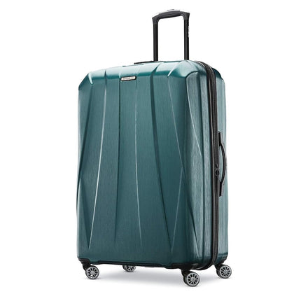 Samsonite Unisex-Adult Centric 2 Hardside Expandable Luggage with Spinners, Emerald Green, Checked-Medium 24-Inch, Centric 2 Hardside Expandable Luggage with Spinners