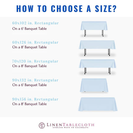 LinenTablecloth LTC LINENS 60 x 102-Inch Rectangular Polyester Tablecloth White