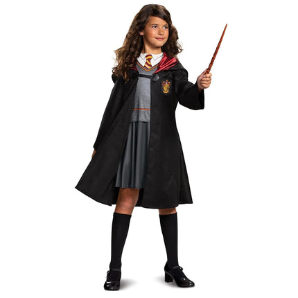 Harry Potter Hermione Granger Classic Girls Costume, Black & Red, Kids Size Small (4-6x)