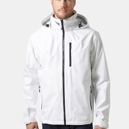 Helly Hansen Men's Crew Hooded Jacket 2.0, White, L