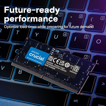 Crucial DDR5 RAM 16GB 4800MHz SODIMM, Laptop Computer Memory, Mini PC, CL40 - CT16G48C40S5