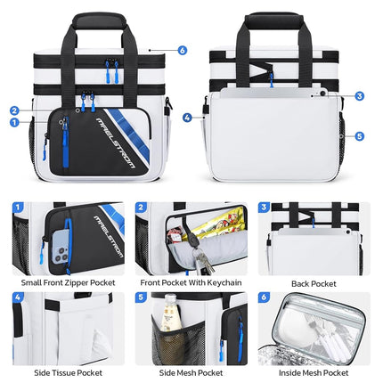 Maelstrom Insulated Lunch Box, 20L Double Deck Cooler Bag for Men Women