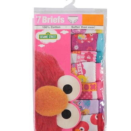 Sesame Street Girls' Underwear Multipacks, Sesame7pk, 2-3T