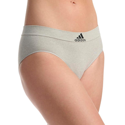 adidas womens Seamless Brief Underwear Multipack, Blue Jacquard/Mahogany/Night Indigo, M