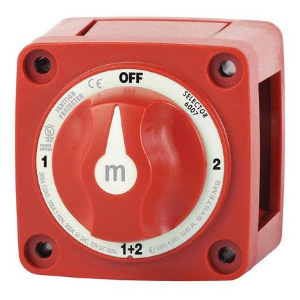 Blue Sea Systems 6007 m-Series Battery Switch Selector 4 Position, Red