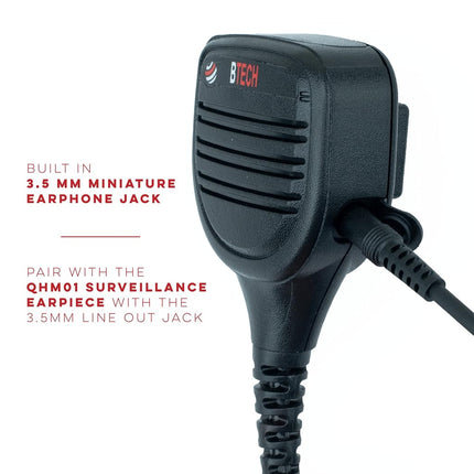 BaoFeng QHM22 Platinum Series IP54 Rainproof Shoulder Speaker Mic for BaoFeng, AnyTone, Kenwood Radios